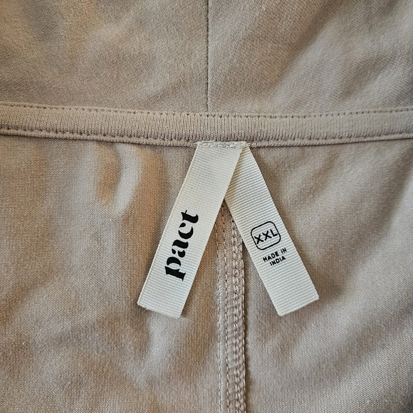 Pact Airport Super Soft Cardigan Tan XL - Picture 4 of 7